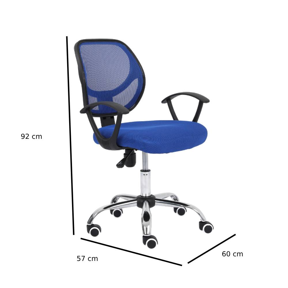 Silla Secretarial Nextep NE-650SA Respaldo de Malla 110 Kg Azul_3 Silla Secretarial Nextep NE-650SA Respaldo de Malla 110 Kg Azul_3